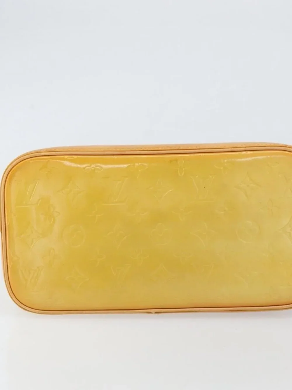 LOUIS VUITTON Monogram Vernis Houston Hand Bag Beige M91004 LV Auth 158012 - Picture 6 of 16